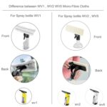 Para Karcher WV1 WV2 WV5 Limpiador de ventanas Botella de spray Fregona de tela de microfibra, For Karcher WV1 White Gray - Imagen 4