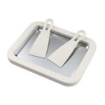 Mini máquina de yogur frito para el hogar, bandeja de hielo frito DIY para niños hecha en casa, Aluminum Alloy White 22.5x17.5cm