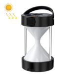 Linterna de camping Luces de emergencia solares al aire libre Luz de tienda multifuncional, 5809 Hourglass  Black
