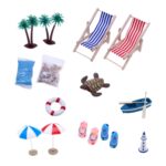Mini juego de playa modelo en miniatura ornamento verano océano simulación escena foto decoración Accesorios, A Style