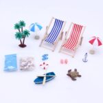 Mini juego de playa modelo en miniatura ornamento verano océano simulación escena foto decoración Accesorios, B Style - Imagen 4