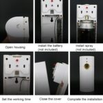 Aromaterapia automática sensible a la luz de la fragancia del retrete de la máquina de rociadura, Light Sensitive 2 (Gold) - Imagen 8
