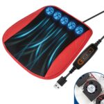 Cojín de asiento de coche de disipación de calor de ventilación de ventilador USB multifuncional, Red 5 Sets Fan