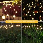 La luciérnaga solar enciende las luces impermeables del césped del jardín al aire libre de la Navidad, 10 Head Color Light - Imagen 6