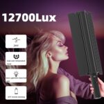 24W 72 LED de mano a todo color RGB Stick Light Fotografía de luz con Barndoor - Imagen 4