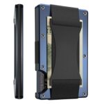 Titular de la tarjeta de crédito Carteras Bloqueo de RFID Clip de tarjeta de metal delgado, Royal Blue