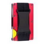 Titular de la tarjeta de crédito Carteras Bloqueo de RFID Clip de tarjeta de metal delgado, Red