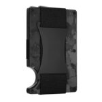 Titular de la tarjeta de crédito Carteras Bloqueo de RFID Clip de tarjeta de metal delgado, Black Forging Carbon