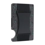 Titular de la tarjeta de crédito Carteras Bloqueo de RFID Clip de tarjeta de metal delgado, Green Forging Carbon