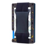 Titular de la tarjeta de crédito Carteras Bloqueo de RFID Clip de tarjeta de metal delgado, Golden Forging Carbon