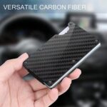 Titular de la tarjeta de crédito Carteras Bloqueo de RFID Clip de tarjeta de metal delgado, Red Forging Carbon - Imagen 6