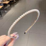 2 uds diadema de perlas dulces Retro accesorios versátiles para el cabello, 7