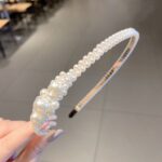 2 uds diadema de perlas dulces Retro accesorios versátiles para el cabello, 8