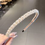 2 uds diadema de perlas dulces Retro accesorios versátiles para el cabello, 9