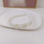 2 uds diadema de perlas dulces Retro accesorios versátiles para el cabello, 13
