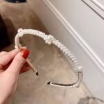 2 uds diadema de perlas dulces Retro accesorios versátiles para el cabello, 18