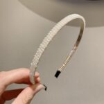 2 uds diadema de perlas dulces Retro accesorios versátiles para el cabello, 20