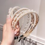 2 uds diadema de perlas dulces Retro accesorios versátiles para el cabello, 20 - Imagen 3
