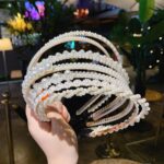 2 uds diadema de perlas dulces Retro accesorios versátiles para el cabello, 20 - Imagen 4