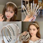2 uds diadema de perlas dulces Retro accesorios versátiles para el cabello, 20 - Imagen 7