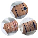 5-en-1 Personalidad Brújula Hexágono Pulsera Diamante Corazón Cuentas Colgante Joyería, SKU3591 - Imagen 2
