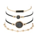 5-en-1 Personalidad Brújula Hexágono Pulsera Diamante Corazón Cuentas Colgante Joyería, SKU4161 - Imagen 4