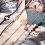 5-en-1 Personalidad Brújula Hexágono Pulsera Diamante Corazón Cuentas Colgante Joyería, SKU4159 - Imagen 7