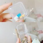 Caja de almacenamiento de joyas transparente de 10 piezas Caja pequeña portátil de viaje, 3.5 x 3.5 x 1.8cm - Imagen 4