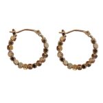 Pendientes de plata rota de circón Pendientes versátiles simples para mujer, 1878 Golden - Imagen 2