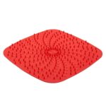 Freidora de aire Reutilizable Alfombrilla de revestimiento de silicona Almohadilla de vapor antiadherente Accesorios de cocina, Square Red 20.2cm