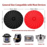 Freidora de aire Reutilizable Alfombrilla de revestimiento de silicona Almohadilla de vapor antiadherente Accesorios de cocina, Square Red 20.2cm - Imagen 3