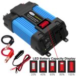 SOLIKE TECH Inversor de vehículo Convertidor de onda sinusoidal Inversor automático, 12V-110V 300W - Imagen 3