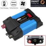 SOLIKE TECH Inversor de vehículo Convertidor de onda sinusoidal Inversor automático, 12V-220V 500W - Imagen 2