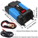 SOLIKE TECH Inversor de vehículo Convertidor de onda sinusoidal Inversor automático, 12V-110V 500W - Imagen 4