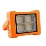 Luz de inundación solar Linterna portátil Luz de trabajo de emergencia, 144 LEDs