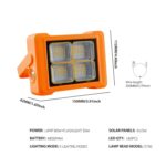Luz de inundación solar Linterna portátil Luz de trabajo de emergencia, 144 LEDs - Imagen 2