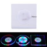 Posavasos de acrílico con luz LED Base de cristal transparente, 100x4mm Square