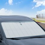 Coche Parabrisas delantero Protección solar Aislamiento térmico Sombrilla plegable, 140x75cm