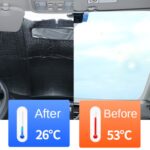 Coche Parabrisas delantero Protección solar Aislamiento térmico Sombrilla plegable, 140x75cm - Imagen 4