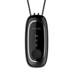 Purificador de aire de iones negativos de doble cepillo mejorado, purificador de aire portátil pequeño con cuello, Rope Model (Black)