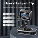 TELESIN Soporte de abrazadera de clip de mochila de rotación de 360 ​​grados para cámara de acción - Imagen 3