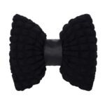 Tapicería de almohada de hojaldre transpirable y cómoda para asiento de automóvil, Headrest Black
