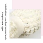 Tapicería de almohada de hojaldre transpirable y cómoda para asiento de automóvil, Lumbar Pillow Beige - Imagen 4