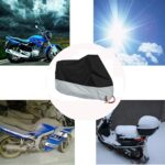 Cubiertas de lluvia para motocicleta 190T Cubiertas de prevención de polvo resistentes a los rayos UV para lluvia a prueba de polvo, XXL - Imagen 3