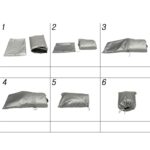 Cubiertas de lluvia para motocicleta 190T Cubiertas de prevención de polvo resistentes a los rayos UV para lluvia a prueba de polvo, XXL - Imagen 5
