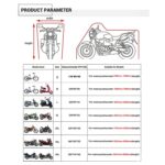 Cubiertas de lluvia para motocicleta 190T Cubiertas de prevención de polvo resistentes a los rayos UV para lluvia a prueba de polvo, XXL - Imagen 7