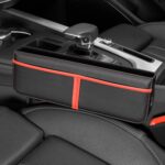Caja de almacenamiento multifuncional de cuero para asiento de automóvil