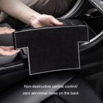 Caja de almacenamiento para grietas de automóviles Caja de acabado de decoración de asientos, Gray Suede Principal Driver - Imagen 11