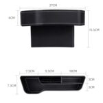 Caja de almacenamiento para grietas de automóviles Caja de acabado de decoración de asientos, Gray Suede Principal Driver - Imagen 3
