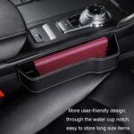Caja de almacenamiento para grietas de automóviles Caja de acabado de decoración de asientos, Gray Suede Principal Driver - Imagen 8